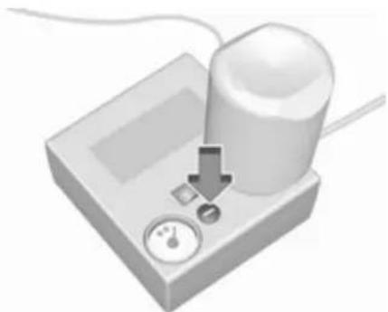 3D illustration of a laboratory setup with a cylinder, pressure gauge, and control panel (no text or symbols)
