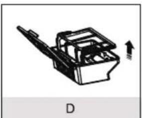Technical line drawing of a mechanical component with an arrow indicating motion (no text or symbols)