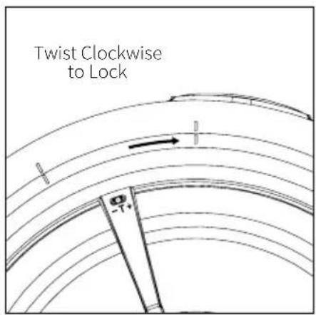 Twist Clockwise to Lock