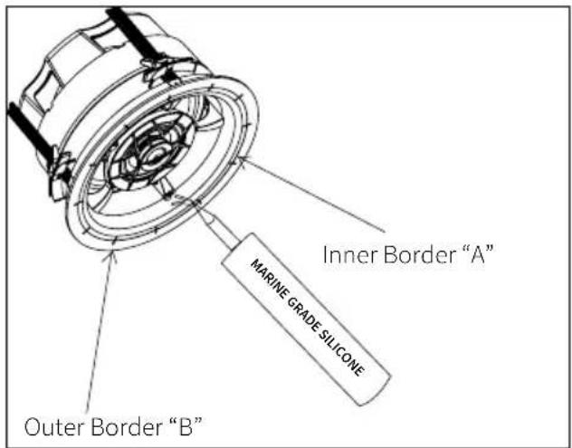 Inner Border "A" MARINE GRADE SILICONE Outer Border "B"