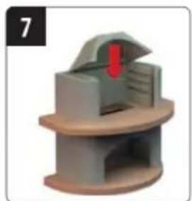 3D rendered mechanical component with a red arrow indicating a cut or explosion (no text or symbols)