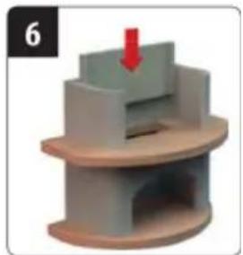 3D rendered mechanical component with a red arrow indicating downward motion (no text or symbols)