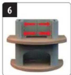 3D rendered mechanical component with red internal slots and a curved base (no text or symbols)
