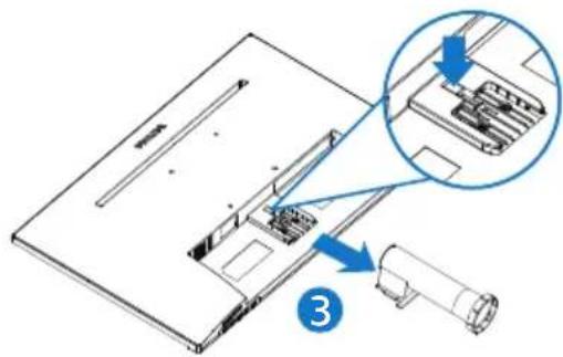 PHILIPS 271V8AW - Déposer le support du socle - 3