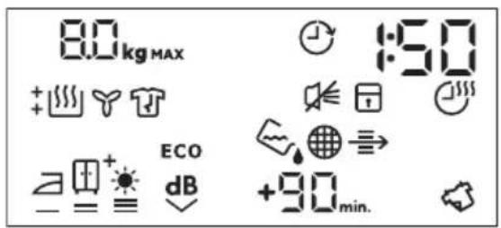 8.0 kg MAX + + ECO dB +90 min.