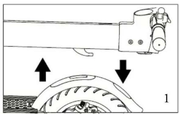 Technical diagram showing mechanical assembly with arrows indicating motion or force direction (no text or symbols)