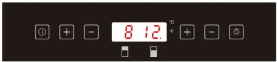 8 12. °C + - F + -