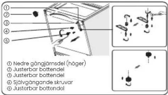 HISENSE RB390N4CCD2 - Nivellering av apparatet - 1