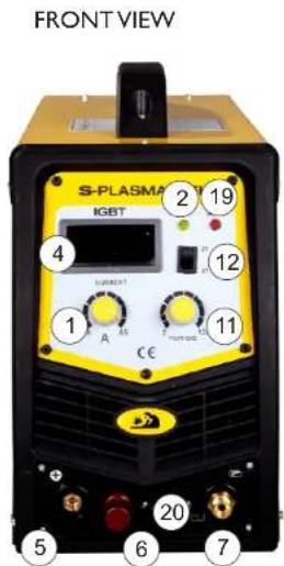 FRONT VIEW S-PLASMA IGBT 2 19 4 1 12 1 11 CE 5 6 7 20