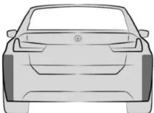 Front view line drawing of a car (no text or symbols)