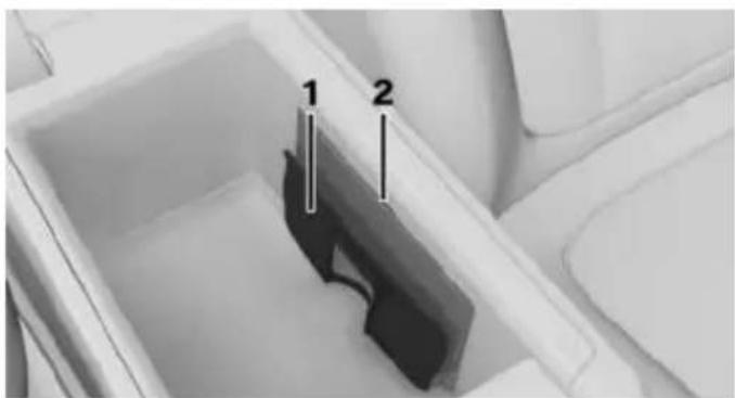 Interior view of a space station with two labeled compartments (1 and 2), no visible text or symbols beyond labels