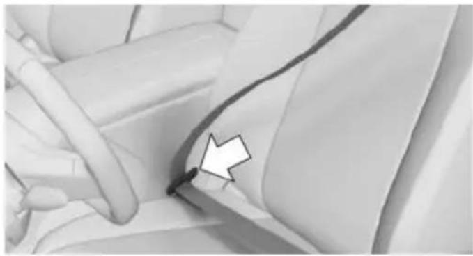 Interior view of a car dashboard with steering wheel and handrail (no visible text or symbols)
