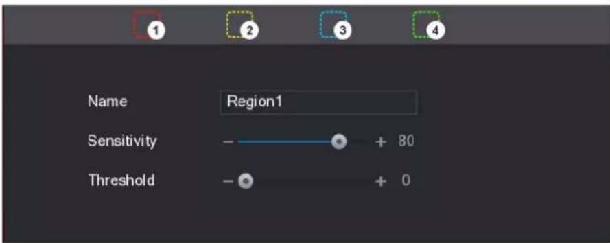 Name Region1 Sensitivity - + 80 Threshold - + 0