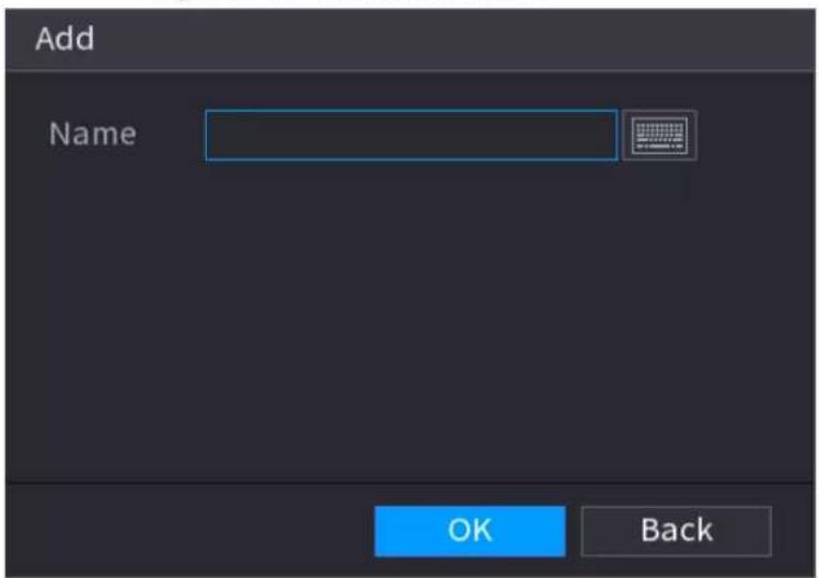 Add Name OK Back