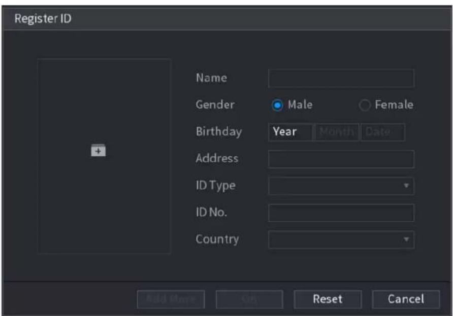 Register ID Name Gender Male Female Birthday Year Month Date Address ID Type ID No. Country Add More Quit Reset Cancel