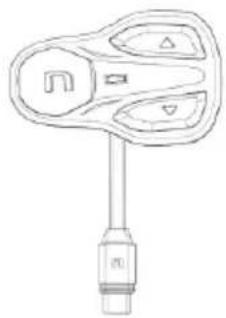 Line drawing of a handheld device with ports and connectors (no text or symbols)