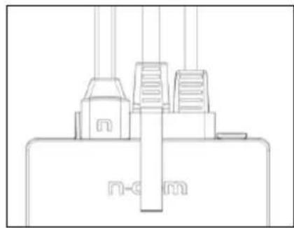 Line drawing of a mechanical assembly with labeled components (no text or symbols)