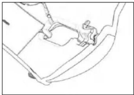 Line drawing of a mechanical component or bracket assembly (no text or symbols)