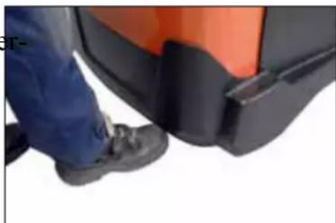 Close-up of a person's lower body and foot wearing a black seatbelt (no visible text or symbols)