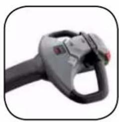 Close-up of a handheld electric vehicle charging plug (no visible text or symbols)