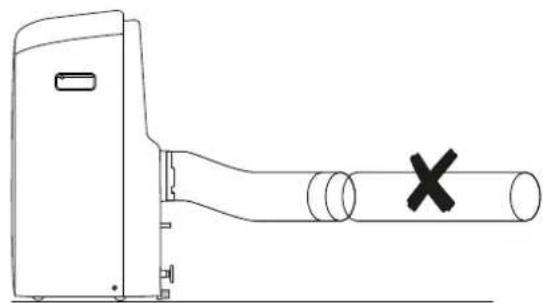 Technical line drawing of a mechanical device with a cross mark indicating a specific part (no text or symbols present)