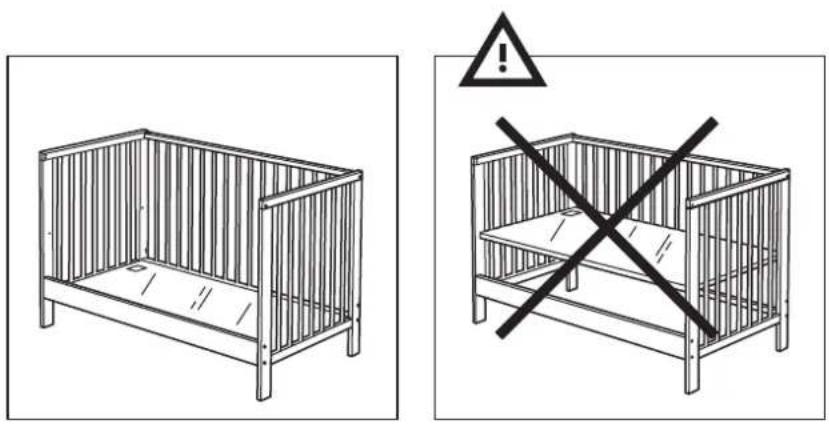 Two technical illustrations of baby crenns: one with vertical bars and one without a cross, both without any text or symbols.