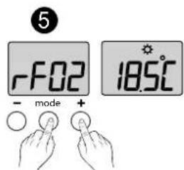⑤ -rF02 - mode + 185°C