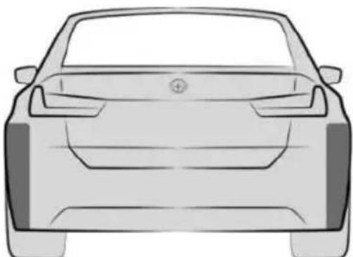 Front view line drawing of a car (no text or symbols)