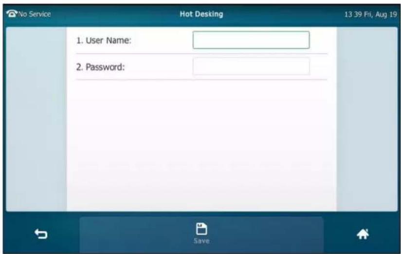 No Service Hot Desking 13 39 Fri, Aug 19 1. User Name: 2. Password: