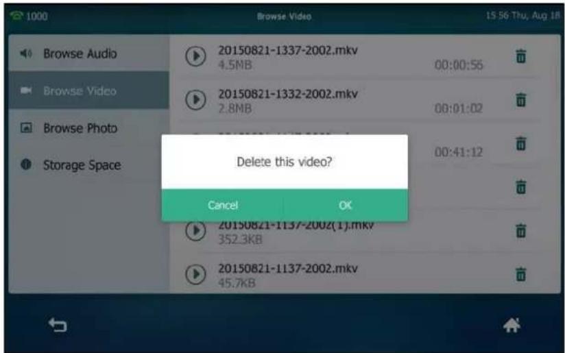 Browse Audio 20150821-1337-2002.mkv 4.5MB. 00:00:56 Browse Video 20150821-1332-2002.mkv 2.8MB. 00:01:02 Browse Photo Storage Space Delete this video? 00:41:12 Cancel OK 20150821-1137-2002(1).mkv 352.3KB 20150821-1137-2002.mkv 45.7KB