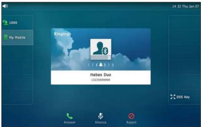 14:32 Thu Jan 07 1000 My Mobile Ringing (( ) (( ) Habas Duo 13235999999 DSS Key Answer Silence Reject