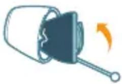 Illustration of a mechanical component with a rotating shaft and handle (no text or symbols)
