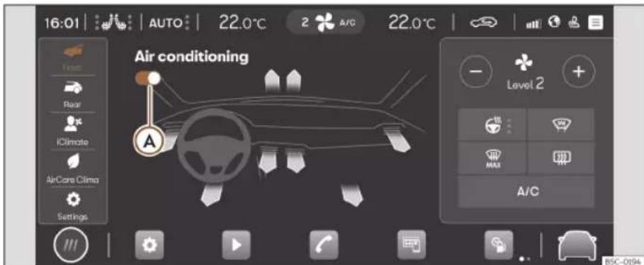 16:01 | AUTO | 22.0°C 2 A/C 22.0°C | all Air conditioning Level 2 + A/C 85C-0194