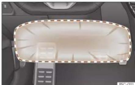 Interior view of a car showing the dashboard and seat area (no text or symbols visible)