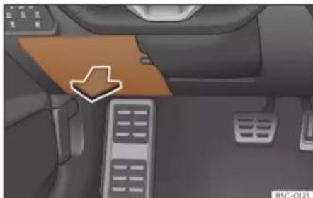 Interior view of a car dashboard with steering wheel, dashboard, and air conditioner (no visible text or symbols)