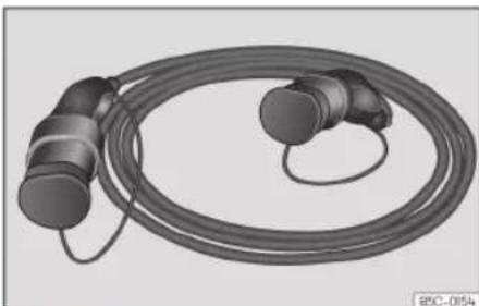 3D rendering of a flexible cable with two connectors and a coiled cord (no text or symbols visible)