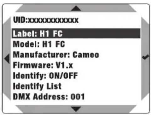 Cameo H1 FC - BEDIENUNG PER REMOTE-EINHEIT UNICON - 4