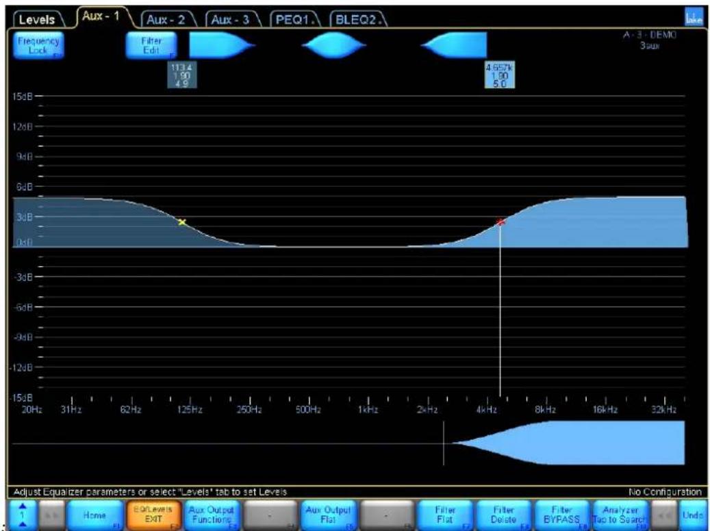 | Frequency (Hz) | Value | |---|---| | 125Hz | 3.0 | | 4kHz | 3.0 | | 4.667k | 5.0 | | 1.90 | 4.9 | A - 3 - DEMO 3aux