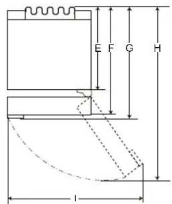LG GBV5140DPY - Dimenzije in razdalje - 2