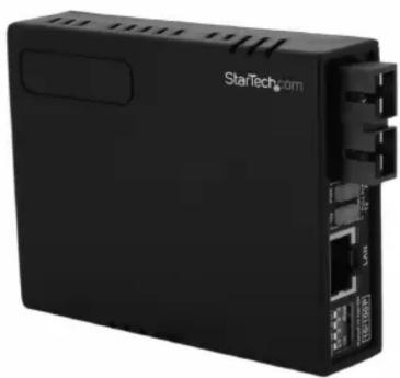 Black StarTech.com electronic device with ports and connectors (no visible text or symbols on body)