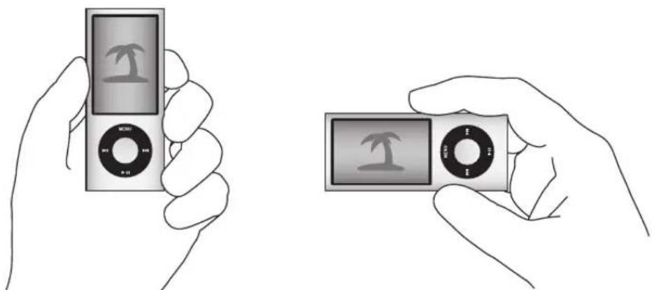 Two hands holding two small electronic devices with icons, no text or symbols visible