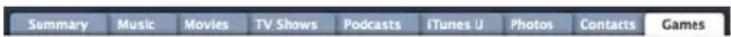 APPLE iPod Nano 5th generation - To sync games automatically to iPod nano: - 1