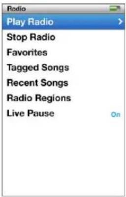 Radio Play Radio Stop Radio Favorites Tagged Songs Recent Songs Radio Regions Live Pause On