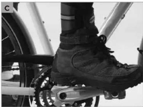 Close-up of a person's lower back wearing a high-visibility sneaker and roller chain, no visible text or symbols