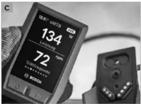 C 15.97 eMTB W 134 Leistung 72 rpm Trittfrequenz BOSCH