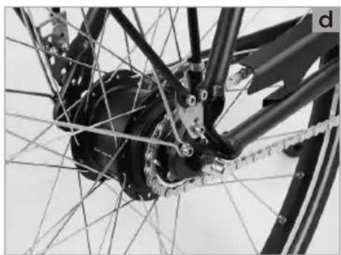 Close-up of a bicycle's front wheel and suspension components (no visible text or symbols)