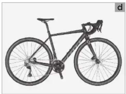 Side view of a bicycle with front wheel, rear wheel, and front seat (no text or symbols visible)