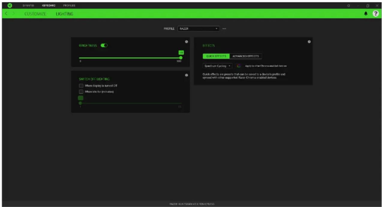 RAZER Huntsman V3 X Tenkeyless - 燈光 - 1