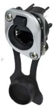 Close-up of a metallic automotive electrical connector with black and silver casing (no visible text or symbols)