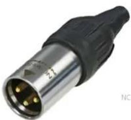 Close-up of a black and silver metallic connector with gold pins (no visible text or symbols)